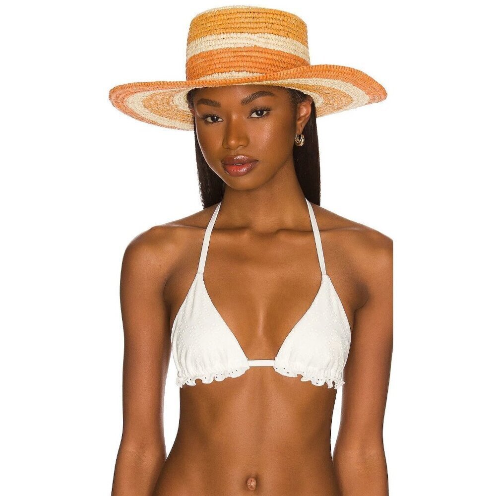 GREENPACHA Canarias Hat in Natural & Yellow Small New Womens Cowboy Western